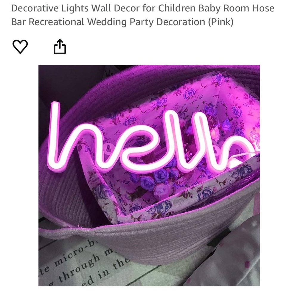 Light up decor sign